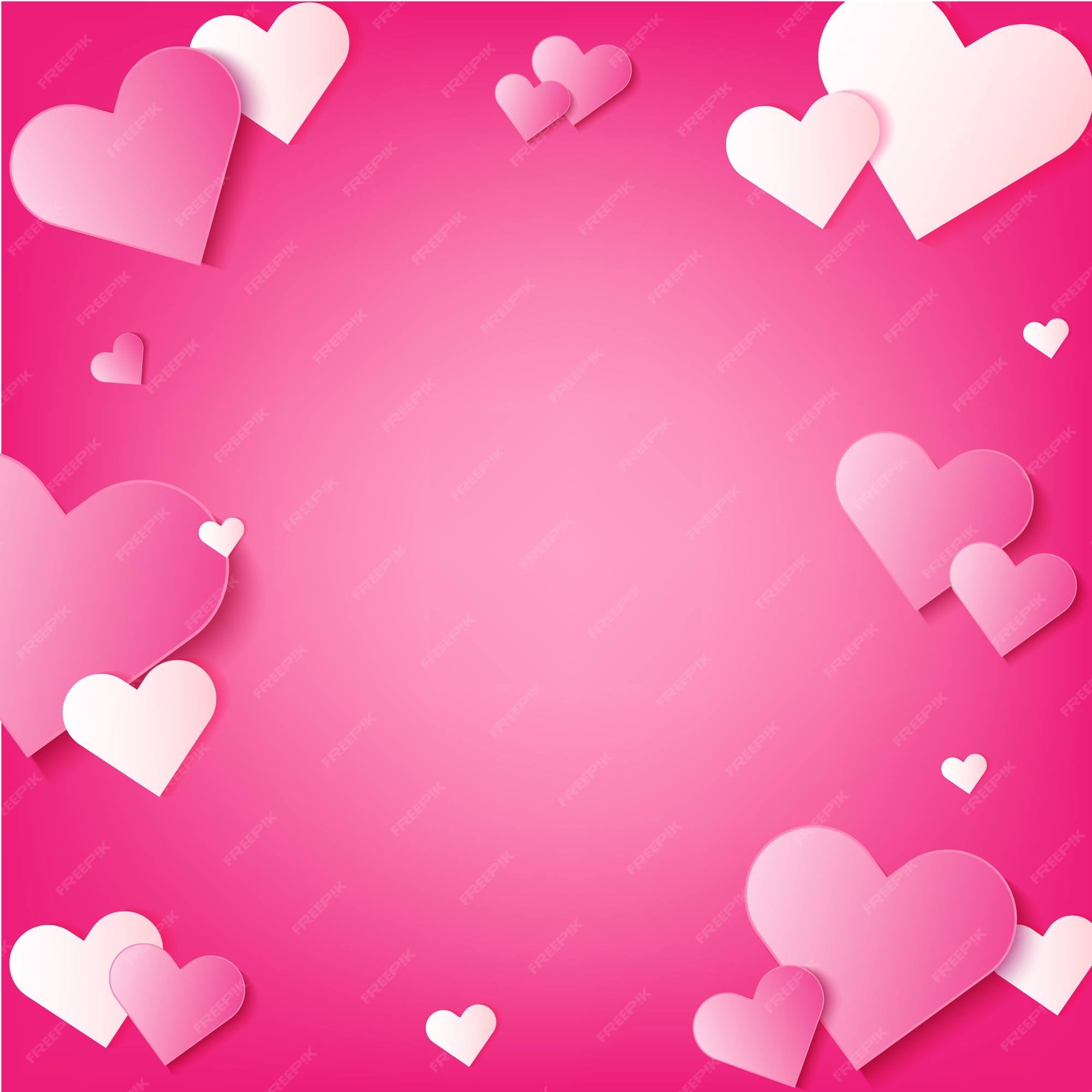 Premium Vector | Heart on pink color background.
