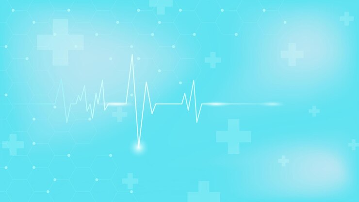 Vector heart pulse or hearbeat with medical cross cardiogram for medical background design vector