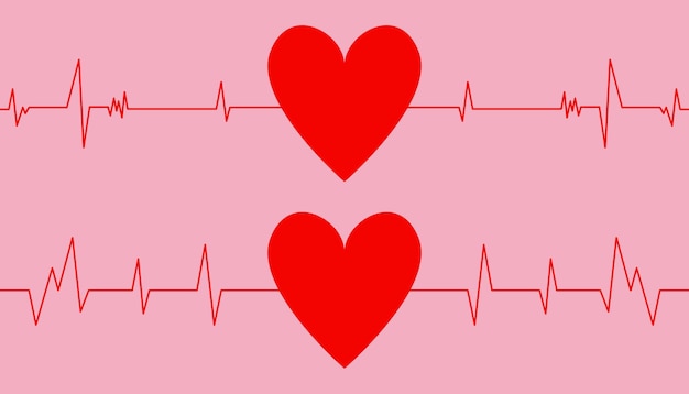 Heart pulse or heartbeat. Concept of saving the patient life. Vector stock illustration.