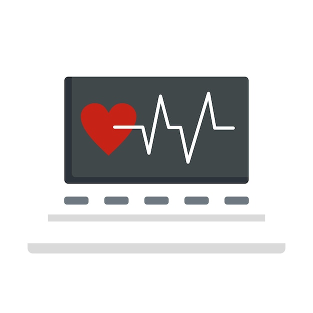 Vector heart rate equipment icon flat illustration of heart rate equipment vector icon isolated on white background