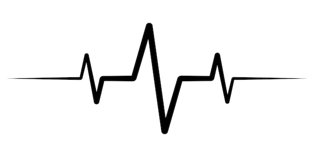 heart rate pulse icon medicine logo vector heartbeat heart rate icon audio sound radio wave amplitude spikes