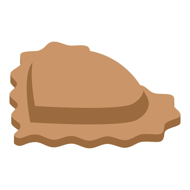 Vector heart ravioli icon isometric vector italian pasta cuisine italy