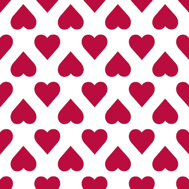 Vettore cuore rosso come modello senza cuciture. cuori. design della confezione per carta da regalo. moderno geometrico astratto