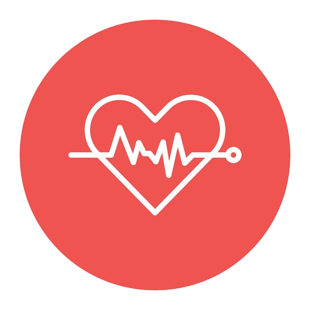 Vector heart rhythm icon vector image can be used for cardiology