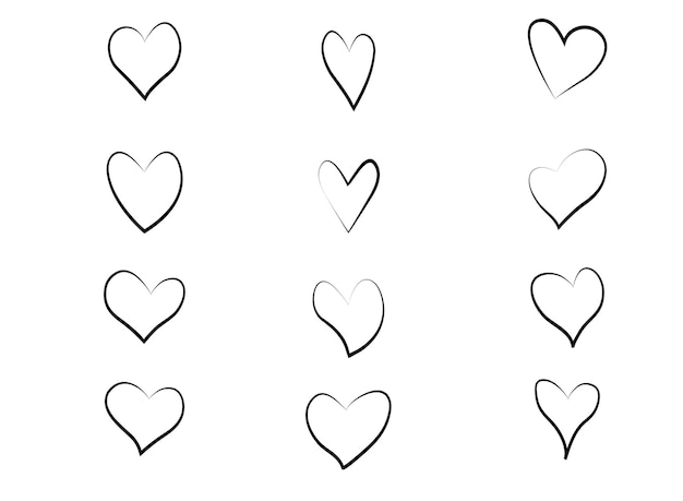 Heart romantic love graphic free vector