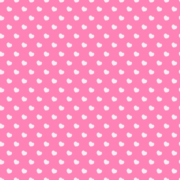 Vector heart seamless pattern on pink background for valentines day happy birthday and other holidays decoration element vector illustration