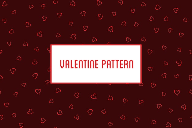 heart seamless pattern. St Valentine design of hearts hand drawn art icons.