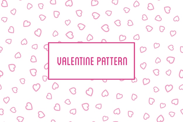 heart seamless pattern. St Valentine red background of hearts hand drawn art icons.