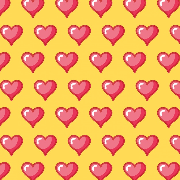 Vector heart seamless pattern