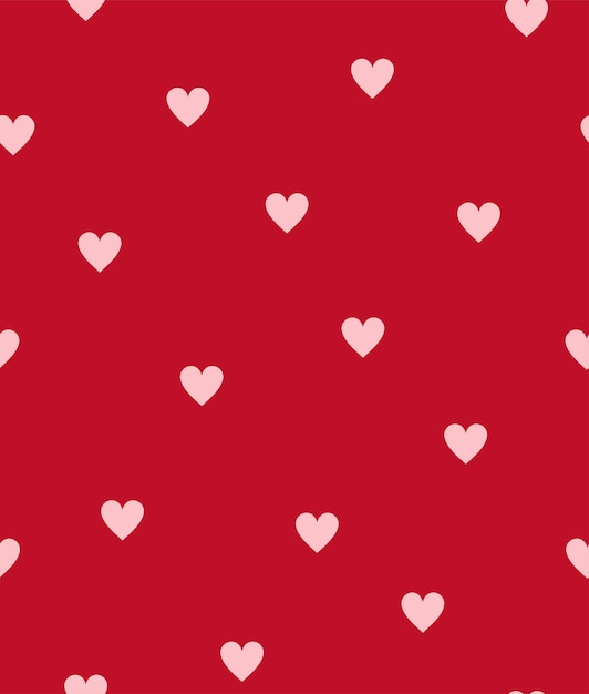 Heart seamless vector pattern . Happy valentines day