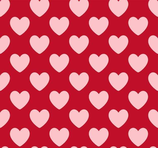 Heart seamless vector pattern . Happy valentines day