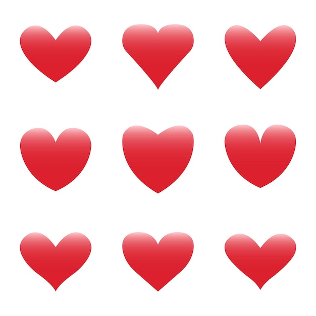 Heart set icon