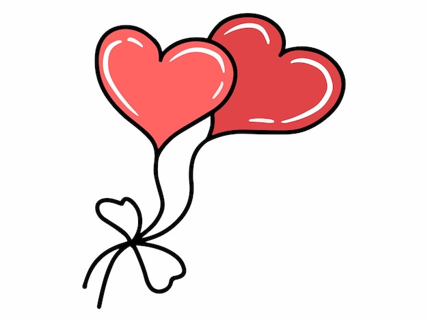 Vector heart shape balloon