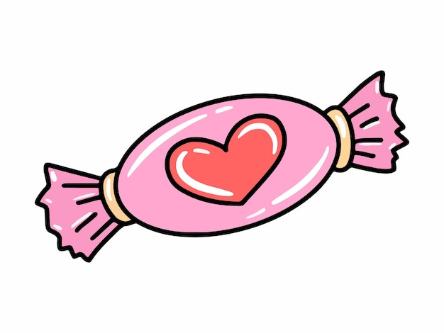 Vector heart shape candy icon