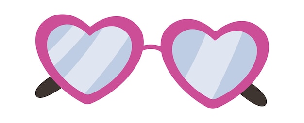 Vector heart shape sunglasses