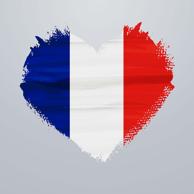Флаг франции в форме сердца