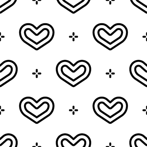 Heart shaped seamless pattern background