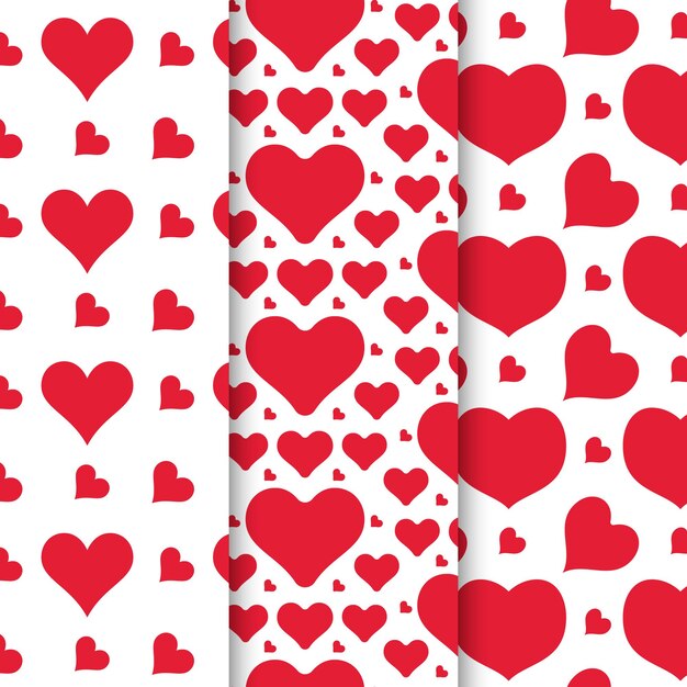 Vector heart shapes basic fill pattern