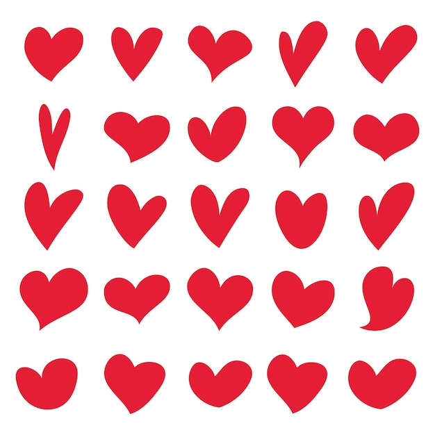 Vector heart shapes basic fill