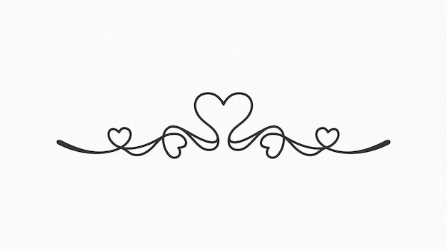 Vettore disegno del logo del segno del cuore per il giorno di san valentino