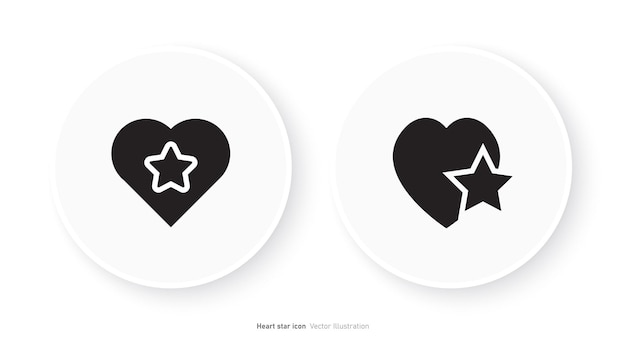 Heart star icon design vector illustration