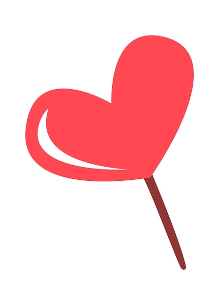 Heart on a stick Vector illustration