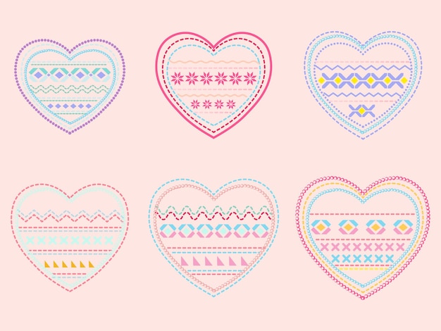 heart sticker vector illustration