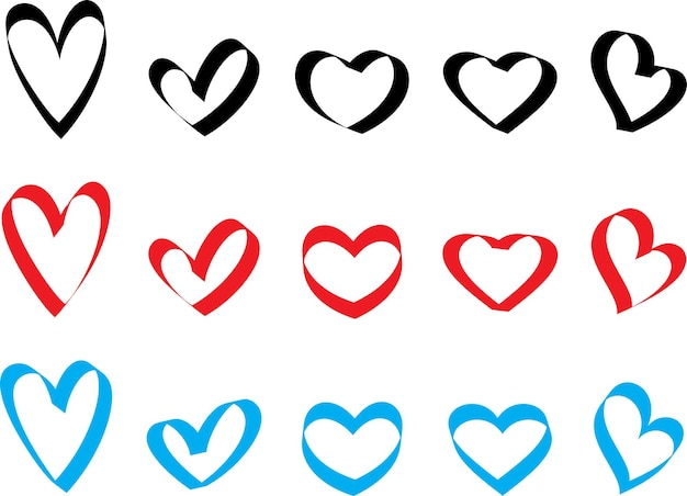Сердце Svg Bundle Сердца Svg Любовь Svg День святого Валентина Svg Миленькое Сердце Файлы Heart Icons Dxf