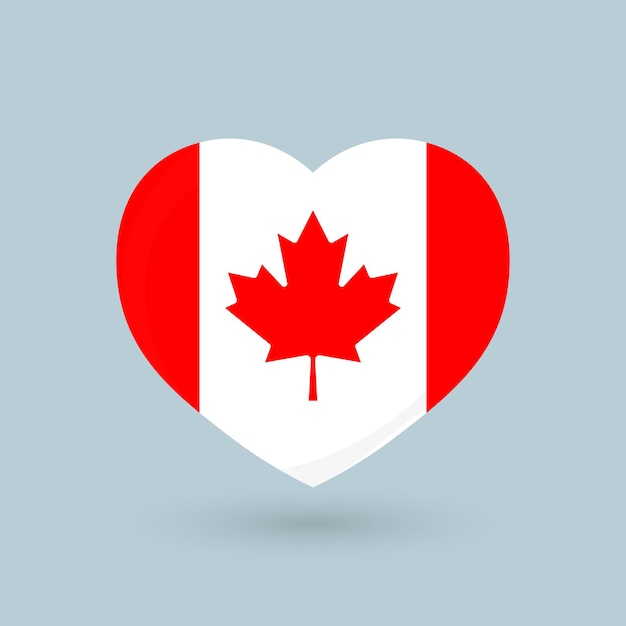 heart symbol canadian flag
