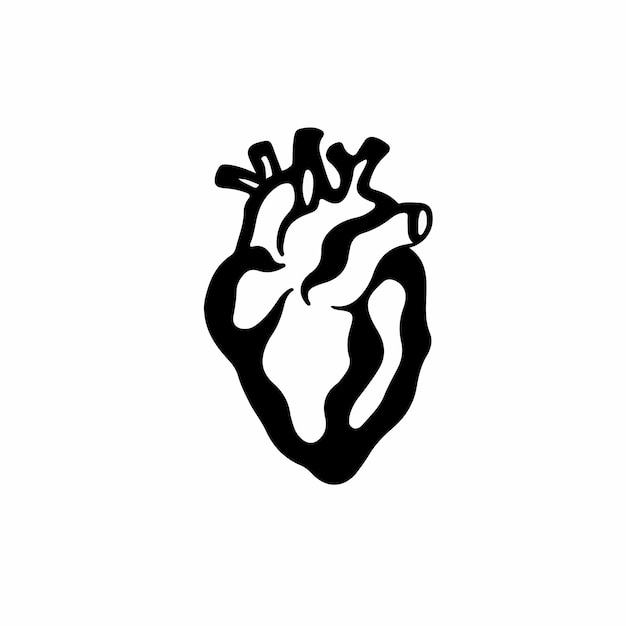 Heart symbol tattoo design vector illustration