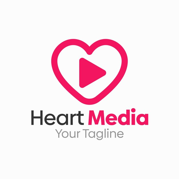 색 배경에 "Heart Your Media"라는 글이 새겨진 심장