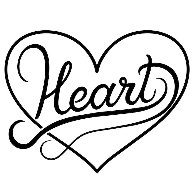 Vector heart typography logo 11