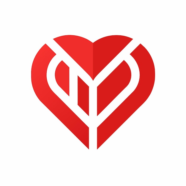 Vector heart typography logo 8
