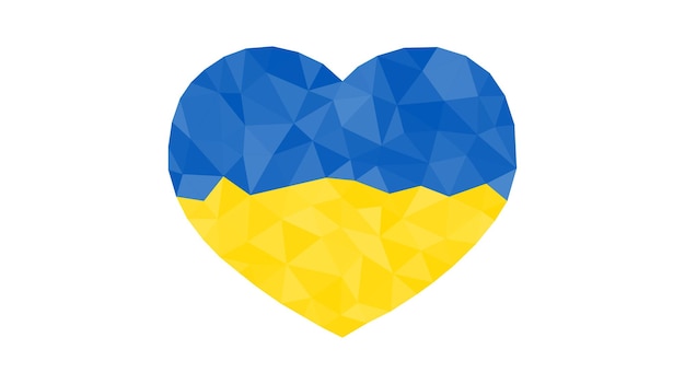 Heart in Ukrainian colors