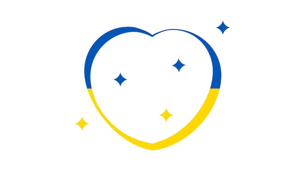 Heart in Ukrainian colors