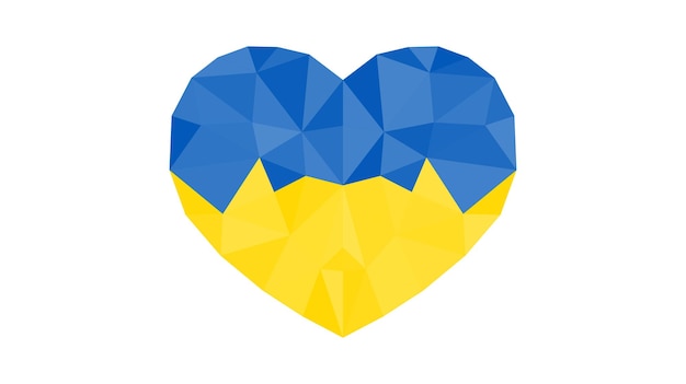 Vector heart in ukrainian colors