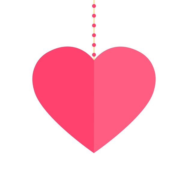 Heart on Valentine s Day on white background vector illustration