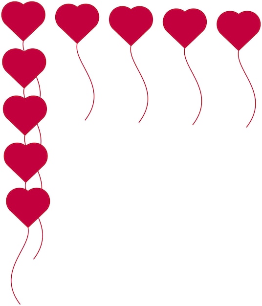 Heart valentines day vector design