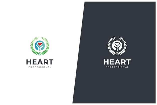 Cuore vector logo wellness health care love concept