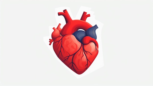 Heart vector on a white background