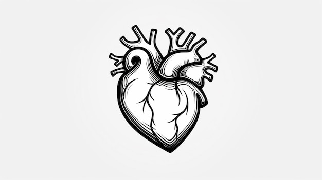 Vector heart vector on a white background