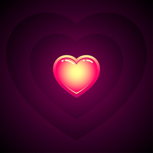 Vector heart wave vector image