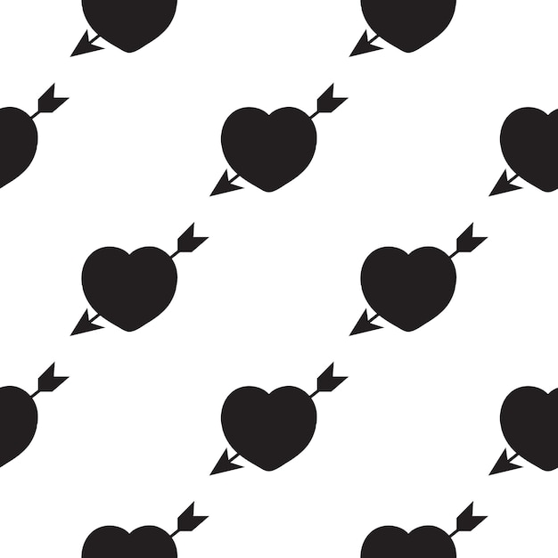 Heart with arrow icon illustration