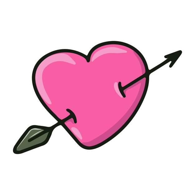 Heart with arrow love