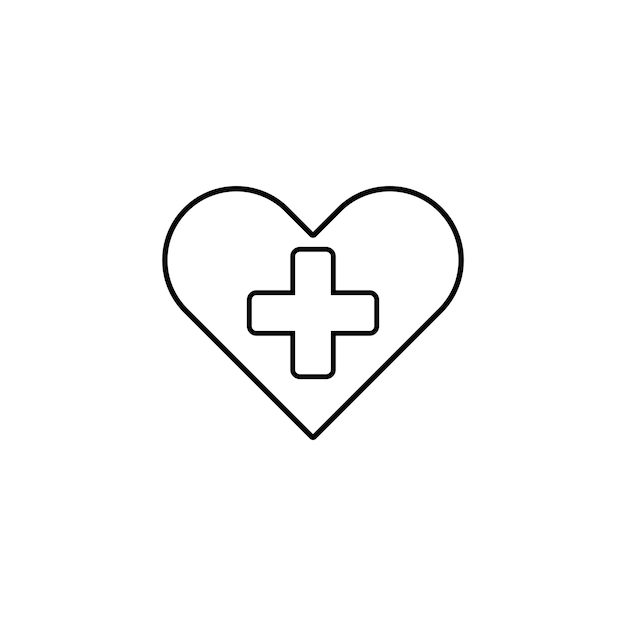 Heart with cross icon