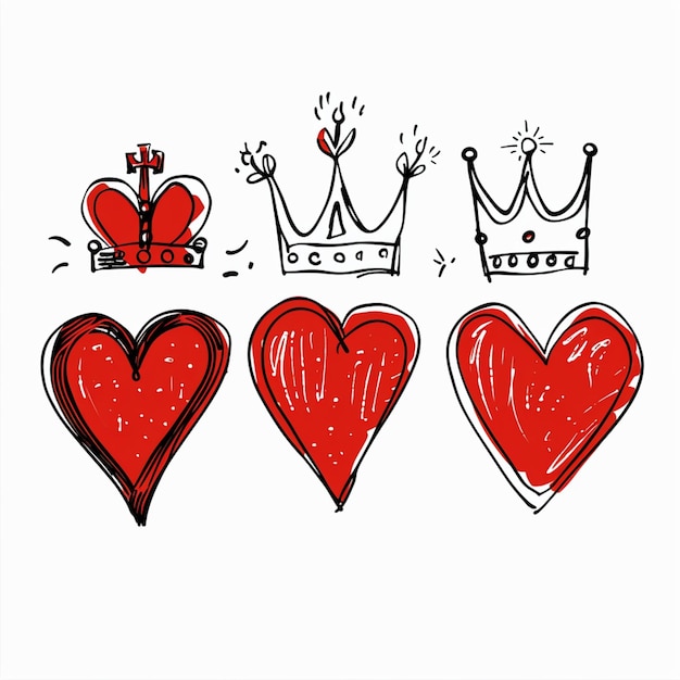 Heart with crown Vector