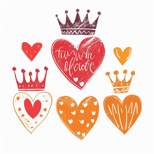 Heart with crown Vector