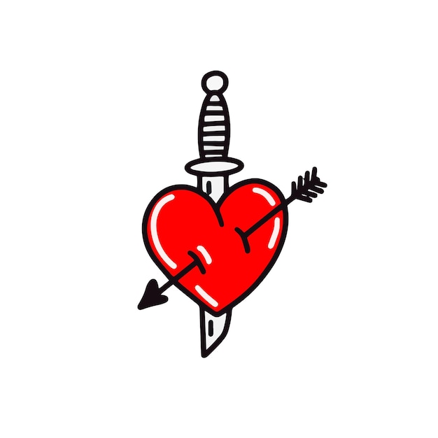 Heart and Dagger Tattoo  Best Tattoo Ideas Gallery