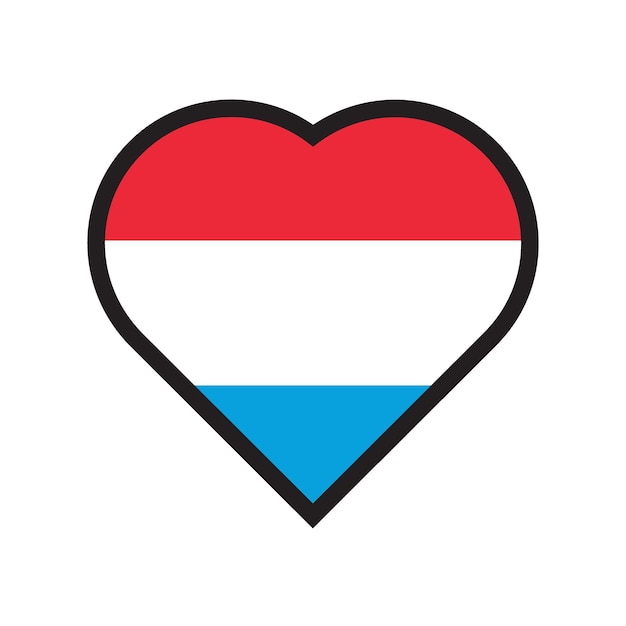 Vector a heart with the dutch flag on it