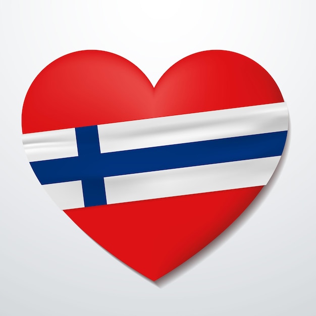 Heart with finland flag